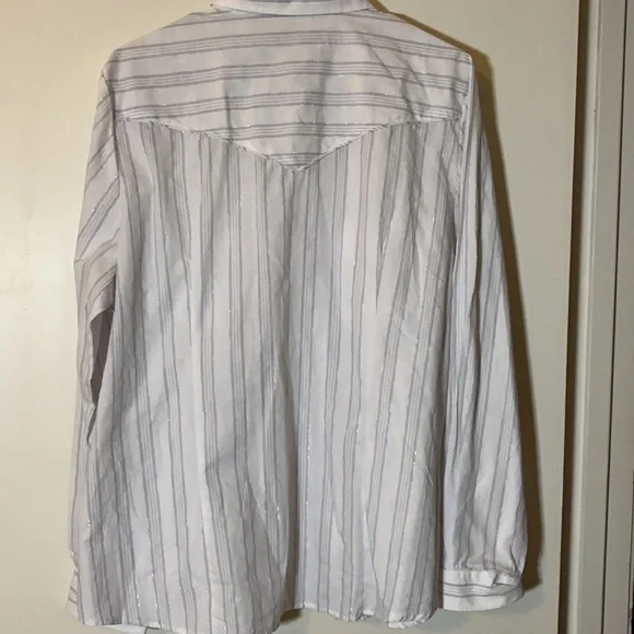 Roper Snap Buttons Long Sleeve Western Shirt, 1X - Picture 6 of 8